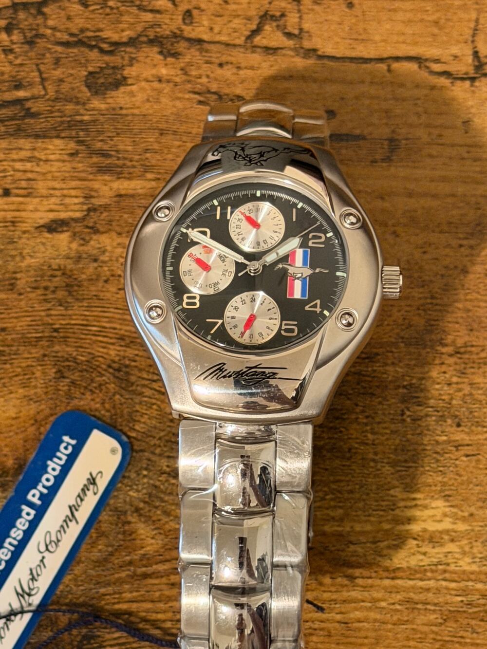 Brand New Ford Mustang 13-1 Multifunction Stainless Steel Quartz Men’s Watch